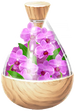 A full jar of red moth orchid petals from Pikmin Bloom.