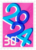 One of the New Years 2024 stamp designs.