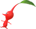A walking Red Pikmin.