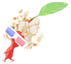 Lifelog artwork of a Red Movie Theater Decor Pikmin with Popcorn Snack decor from Pikmin Bloom.