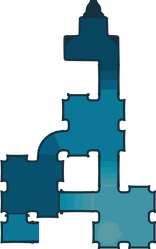 The texture for Cavern for a King Sublevel 7's radar map in Pikmin 4, rotated to face north.