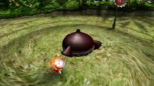 Captain Olimar finds the first dormant Red Onion.