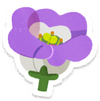 Lifelog artwork of a blue prairie gentian from Pikmin Bloom.