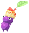 Lifelog artwork of a Purple Italian Restaurant Decor Pikmin with Pasta decor from Pikmin Bloom.
