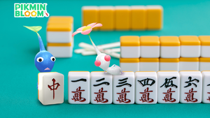 Promotional image for the 2024 Mahjong Tile Event in Pikmin Bloom.