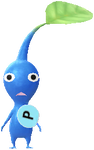 A Blue Roadside Decor Pikmin with Sticker decor from Pikmin Bloom.