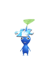 An animation of a Blue Pikmin with a Puzzle: 2021 Fall Memories from Pikmin Bloom