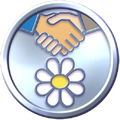 The third friendship badge from Pikmin Bloom.