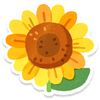 Lifelog artwork of a yellow sunflower from Pikmin Bloom.