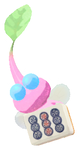 Lifelog artwork of a Winged Special Decor Pikmin with Mahjong Tile decor from Pikmin Bloom.