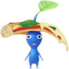 A Blue Pizzeria Decor Pikmin with Pizza decor from Pikmin Bloom.