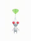 An animation of a White Pikmin from Pikmin Bloom.