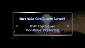 The Challenge Mode geyser confirmation menu in Pikmin 2.