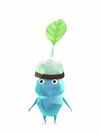 An animation of a Ice Pikmin with a 2026 Chocolate from Pikmin Bloom.