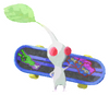 Lifelog artwork of a White Special Decor Pikmin with Fingerboard decor from Pikmin Bloom.