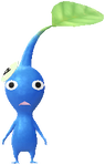 A Blue Roadside Decor Pikmin with Sticker decor from Pikmin Bloom.