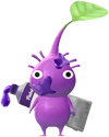 A Purple Special Decor Pikmin with Paint decor from Pikmin Bloom.