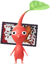 A Red Decor Pikmin in Flower Card decor.