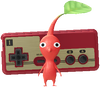 A Red Special Decor Pikmin with Nintendo Consoles '80-'95 decor from Pikmin Bloom.