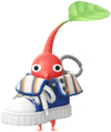 An event Red Decor Pikmin wearing a sneaker keychain.