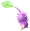 Lifelog artwork of a Purple Roadside Decor Pikmin with Sticker decor from Pikmin Bloom.