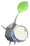 Lifelog artwork of a Rock Special Decor Pikmin with Tiny Instrument: Brass Band decor from Pikmin Bloom.