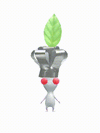 An animation of a White Pikmin with a Chef Hat from Pikmin Bloom.
