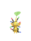 An animation of a Yellow Pikmin with Fairy Light  from Pikmin Bloom