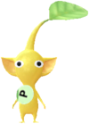 A yellow Decor Pikmin with the Roadside costume.