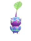 An animation of a Purple Pikmin with a Easter Egg from Pikmin Bloom