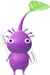 A special Purple Decor Pikmin with a Playing Card costume from Pikmin Bloom.
