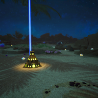 The image used to represent the night version of Blossoming Dunes in Pikmin 4's file select menu.