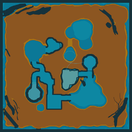 The texture for The Mud Pit Sublevel 1's radar map in Pikmin 4, with the mud edited in.