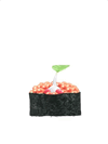 An animation of a White Pikmin with a Sushi from Pikmin Bloom