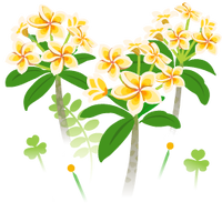 Yellow frangipani flowers icon.png