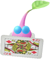 A special Winged Decor Pikmin with a Playing Card costume from Pikmin Bloom.