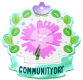 Dianthus Community Day badge from Pikmin Bloom.