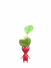 An animation of a Red Pikmin with a 2026 Chocolate from Pikmin Bloom.