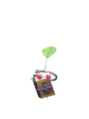 An animation of a White Pikmin with a Tiny Book from Pikmin Bloom