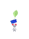 An animation of a White Pikmin with a Bottle Cap from Pikmin Bloom.