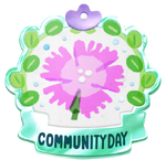 Dianthus Flower Badge for the Community Day held on September 16th and September 17th, 2023