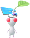 A White Special Decor Pikmin with Puzzle: 2023 Summer Memories decor from Pikmin Bloom.