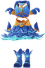 "Rio Carnival Outfit (Blue)" Mii costume in Pikmin Bloom.