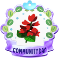 Salvia Community Day badge from Pikmin Bloom.