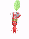 An animation of a Red Pikmin with a Shiny Chef Hat from Pikmin Bloom.