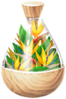 A full jar of yellow bird of paradise/strelitzia petals from Pikmin Bloom.