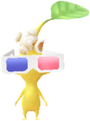 A yellow Decor Pikmin with the Movie Theater costume.