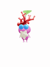 An animation of a Winged Pikmin with a Coral from Pikmin Bloom.
