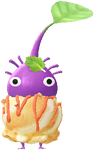 A special Purple Decor Pikmin with an Ice Cream costume from Pikmin Bloom.