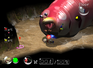 An early E3 2003 screenshot of the Empress Bulblax waking up.
